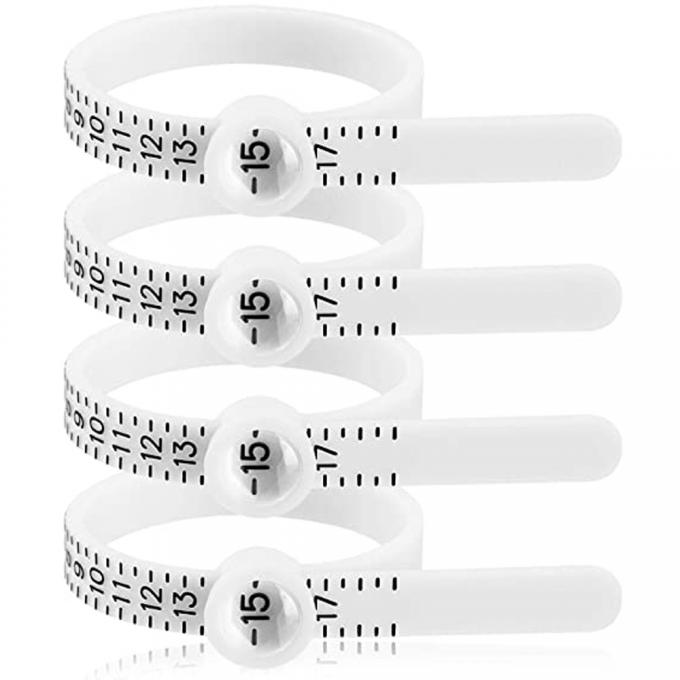 आभूषण सहायक उपकरण प्लास्टिक रिंग साइजर US 1-17 1