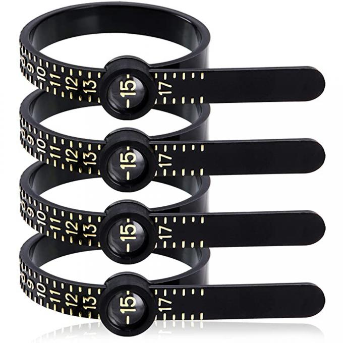 आभूषण सहायक उपकरण प्लास्टिक रिंग साइजर US 1-17 4